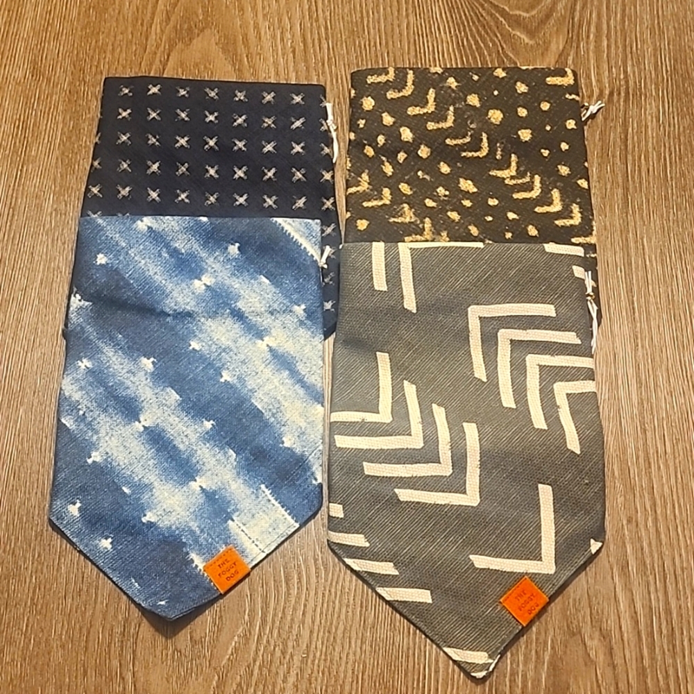 4 NWT size large The Foggy Dog bandanas